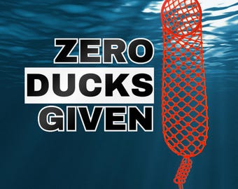 Table 6 Zero Ducks Harvest Bag DTF Die-Cut Stickers 4" or 6" | Fisheries Harvest Geoduck Clam Commercial Diving PNW Puget Sound Salish Sea