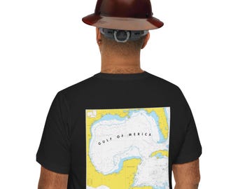 Table 6 GOM Sh*t Show Map Tee | Commercial Diving Gulf of Mexico America Deep Sea Diver NOAA Map Kirby Morgan Oil Field Worker T-shirt