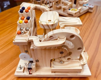 Houten knikkerbaan Perpetual Motion Toy educatief speelgoed houten speelgoed voor jongens