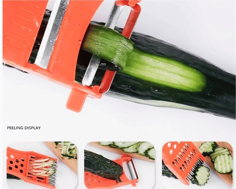 Handheld Multifunction Kitchen Peeler, Grater Slicer Tool,for Vegetable,Grater Slicer Multipurpose 5in1 Fruit and Vegetables slicer image 4