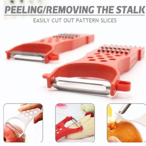 Handheld Multifunction Kitchen Peeler, Grater Slicer Tool,for Vegetable,Grater Slicer Multipurpose 5in1 Fruit and Vegetables slicer image 2