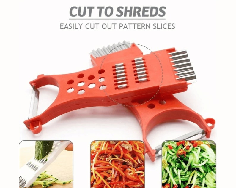 Handheld Multifunction Kitchen Peeler, Grater Slicer Tool,for Vegetable,Grater Slicer Multipurpose 5in1 Fruit and Vegetables slicer image 1