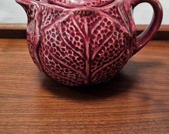Majolica Teapot, Red Cabbage