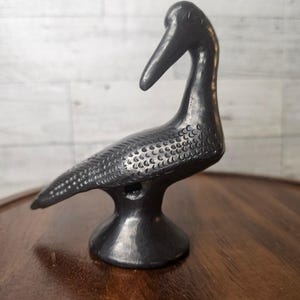 Mexican Folk Art, Black Ceramics, Pelican