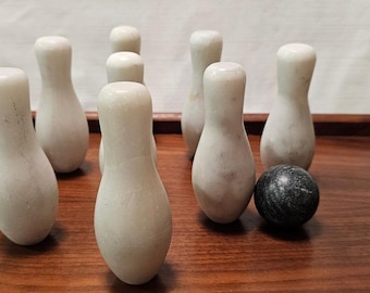Stone Bowling Decor, Nine Pin