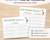 Custom Name Tracing Worksheet for Kids | Personalized Name Practice | Preschool Writing Activity | Printable Learning Bundle Ages 3–6