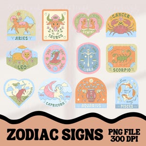 Zodiac Sign PNG | Horoscope png, Retro Zodiac Sign png