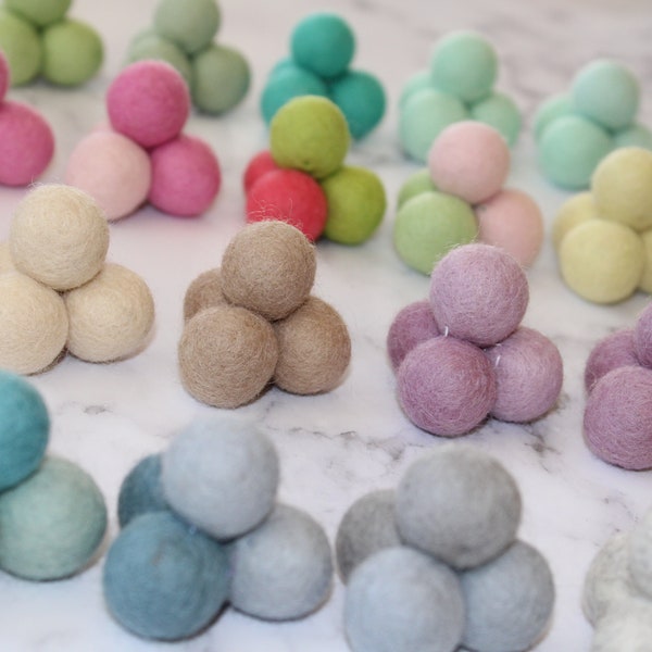 Assorted Felt Ball Cat Toys - 24 colors to choose from! Perfect for fetch, or spraying with catnip!