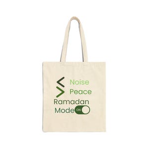 Ramadan Mode On Cotton Canvas Tote Bag - Muslim Gift