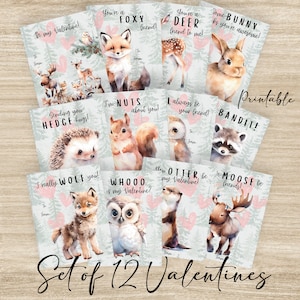 Cartões de São Valentim | Dia dos Namorados|Dia dos Namorados de Classe|Dia dos Namorados de Animais da Floresta|Dia dos Namorados de Classe de Animais|Dia dos Namorados para Imprimir|Cartões de animais para imprimir