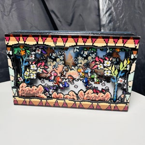 Yoshi's Island Diorama - 3D Shadow Box for Gamers | Handmade Wall Art | Unique Gaming Gift | Retro Video Game Decor | Gaming Room