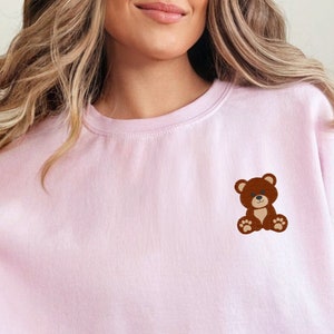 Embroidered Teddy Bear Sweatshirt | Teddy Bear T-Shirt | Cute & Cozy Sweatshirt | Beary Cute Gift