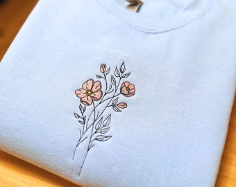 [GRAVER]★ELBOW TWO DRAWING LINE FLOWER SWEATSHIRT Designer fashion, Seoul-fully created | W Concept