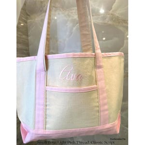Embroidered Name/Monogram Heavy Canvas Tote Bag | Personalized Embroidered Tote | Bridesmaid Tote | Bachelorette Party & Group Vacation Trip