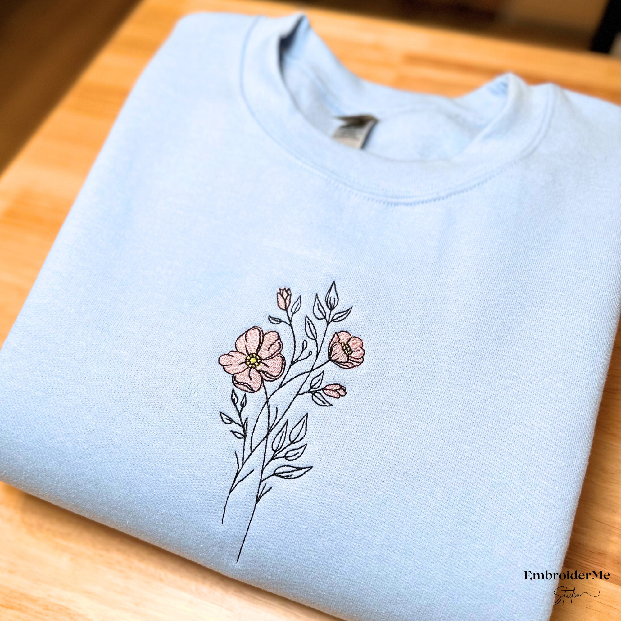 【GRAVER】23FW★ Line Flower Dot Embroidery Sweatshirt UNISEX]Line flower dot embroidery sweatshirt - GRAVER | 60