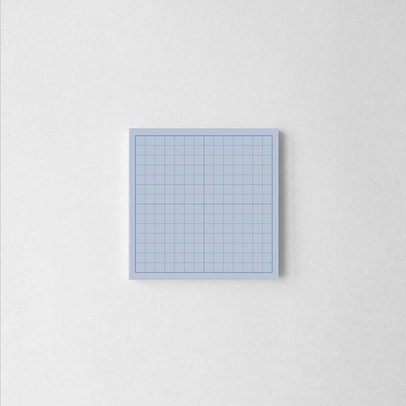 Cadet Blue Graph Grid Sticky Post-it Notepad - 3in. X 3in. - Etsy