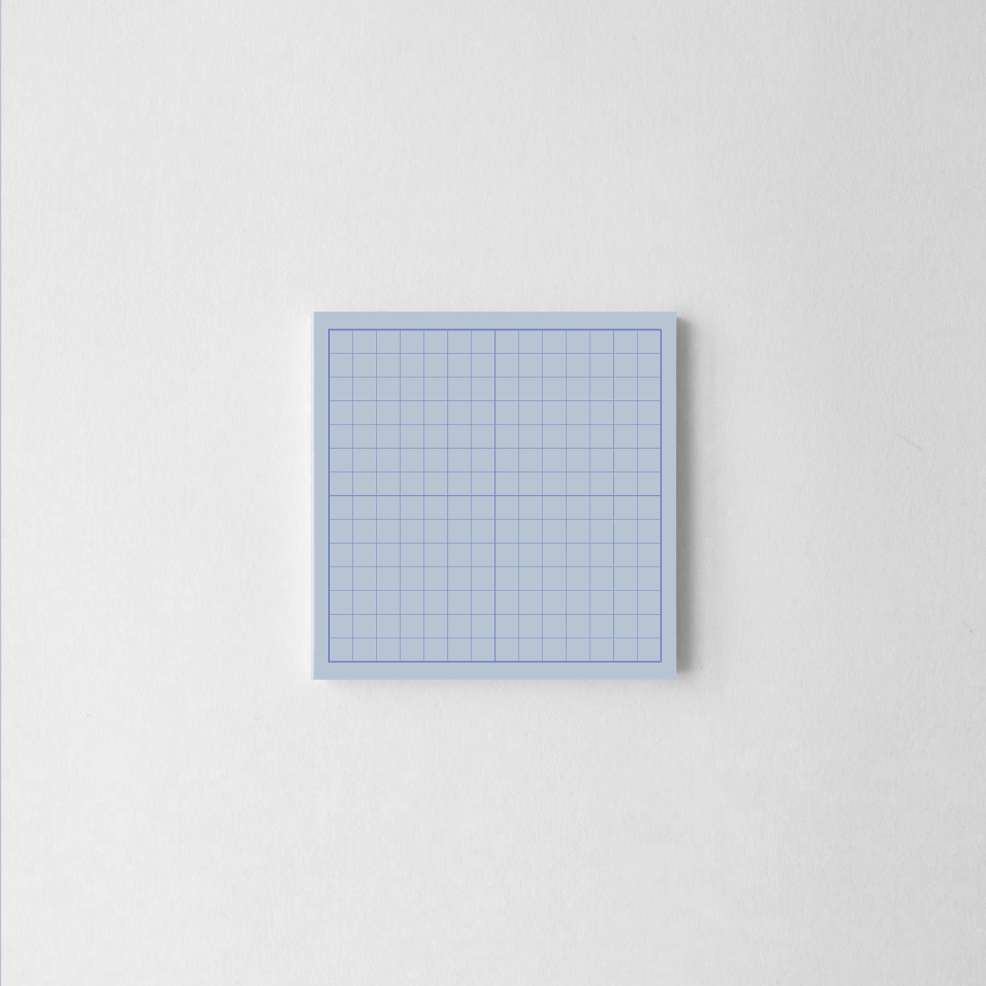 Cadet Blue Graph Grid Sticky Post-it Notepad - 3in. X 3in. - Etsy