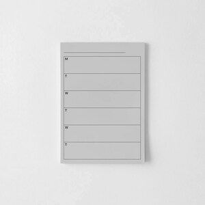Oolietgrijze weekplanner Post-it-notitieblok - 4 x 6 inch