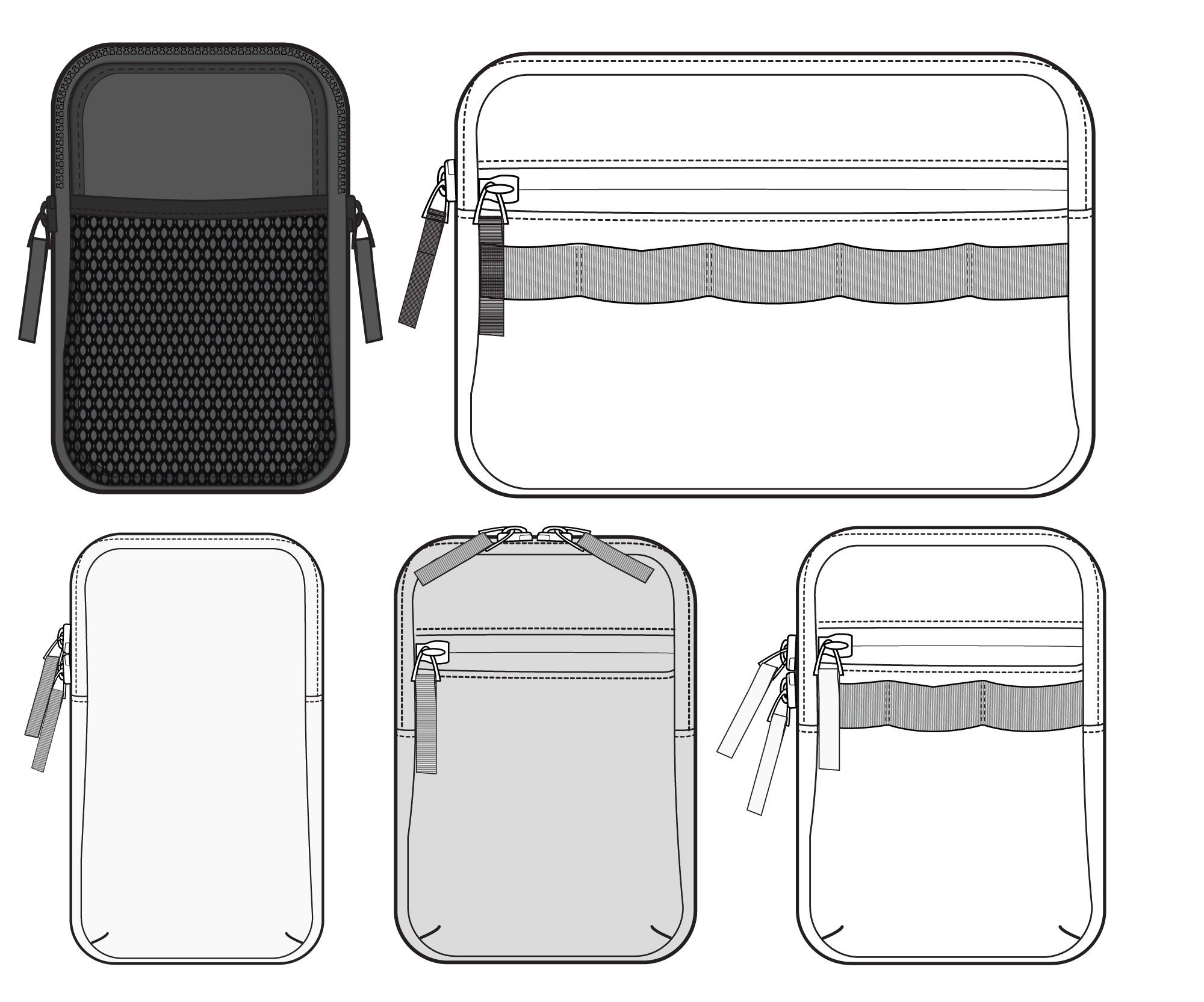 Zip Pouch Design Vector Template: Tech Accessory Designs (adobe ...