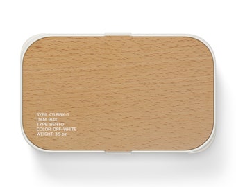 Bento Box in silicone senza BPA con coperchio in legno - 7,6 pollici. x 4,8 pollici