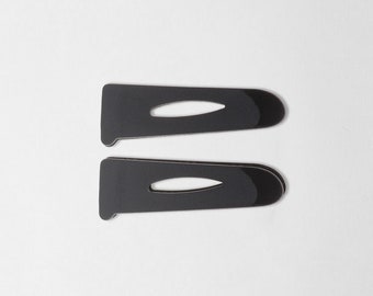 Pair of Black TPU Velcro Hook Pull Tab for Wrist Cuff Adjustment - Compatible with Any Loop Velcro Pieces - left and right piece