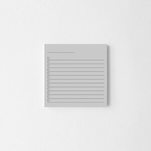 Oolite Gray Checklist Post-it Notepad - 4in. x 4in.