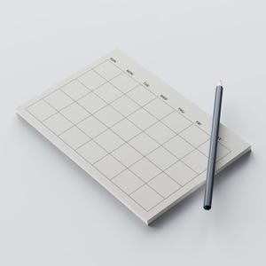 Oolite Gray Calendar Post-it Notepad - 8in. x 6in. - Monthly Planner Sticky Notes