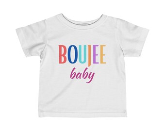 BOUJEE BABY Ribbed Knitting TSHIRT – Toddler Classic Fit Comfort Colors Infant Fine Jersey