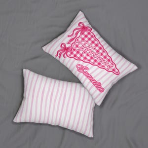 Personalized Sorority House or Dorm Room Pillow, Preppy College School Colors Custom Name Pillow, Roommate Present, Personalized gift image 7