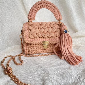 Handmade crochet handbag