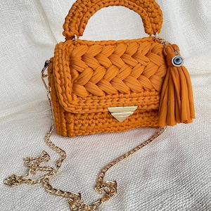 Handmade crochet handbag