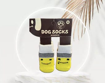 Calcetines de invierno medianos para tu perro/gato (mascota) - Amarillo