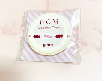 Masking tape (foil stamping/candy) made by BGM, for diaries, crafts, studying, scrapbooking, and card making