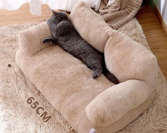 Luxury Cat Bed Super Soft Warm Pet Sofa for Small Dogs Cats Detachable Washable Non-slip Kitten Puppy Sleeping Bed Pet Supplies