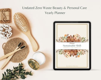 Zero Waste Planner: Undated Yearly Personal Care Transition Planner, Printable, Waste Reduction, Sustainable and Plastic Free Living