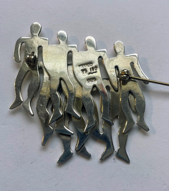 Sterling Silver 8 Man Brooch - image 4