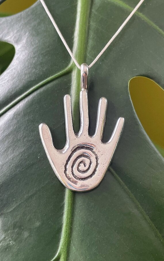 Navajo Spiral Hand Pendant