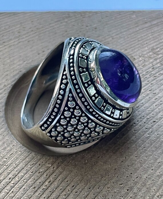 Amethyst Ring Sterling Silver - image 3