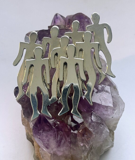 Sterling Silver 8 Man Brooch - image 3