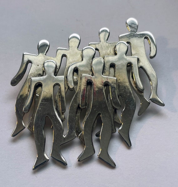 Sterling Silver 8 Man Brooch - image 5