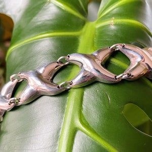 Vintage Taxco Sterling  Silver hollow X link bracelet