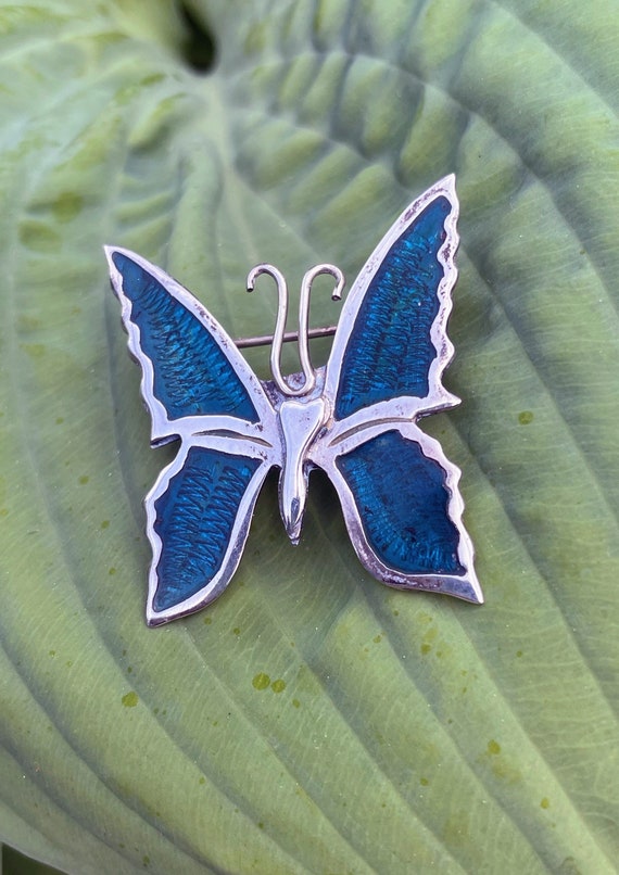 JS signed Taxco Mexico, butterfly brooch