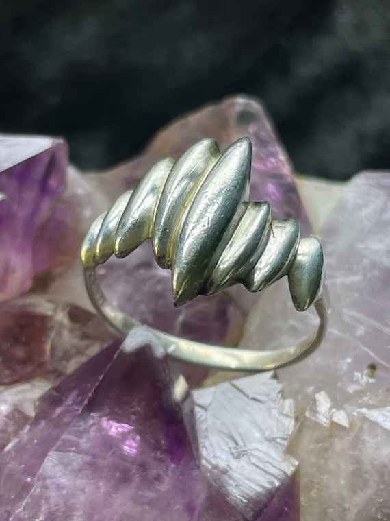 Sterling silver modernist ring - image 1