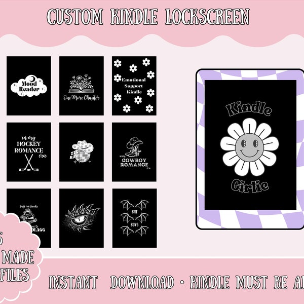 45 vorgefertigte .epub Kindle-Sperrbildschirme | DIGITALER DOWNLOAD | Kindle MUSS ein werbefreies Kindle-Bundle sein, Buchliebhaber