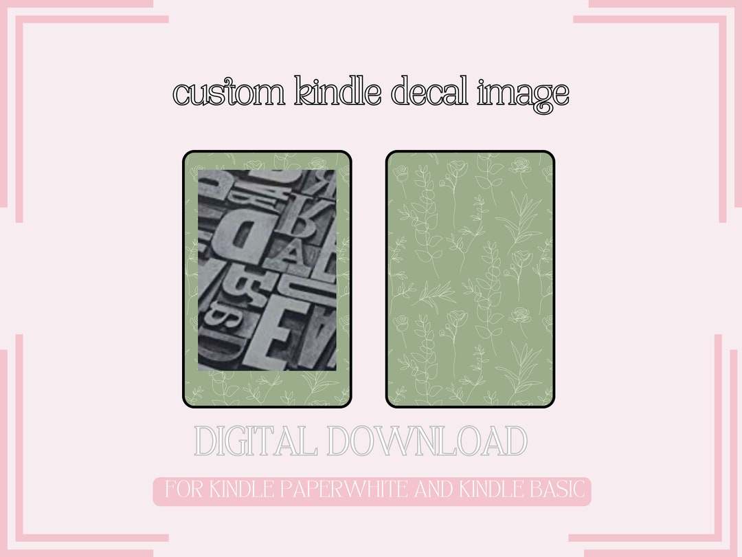 Kindle Decal Image DIGITAL DOWNLOAD JPEG Image to Be Uploaded to a