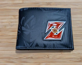 DBZ Cartoon Metal Logo Badge Bifold Wallet