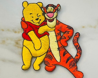 Winnie The Pooh and Tigger Hugging 4" Tall Embroidered Patch