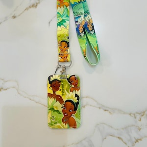 The Princess and the Frog Tiana Character Lanyard Keychain with ID Holder