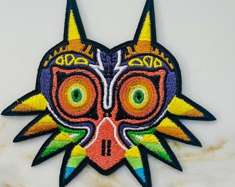 Zelda Majoras Mask 4" Wide Embroidered Patch