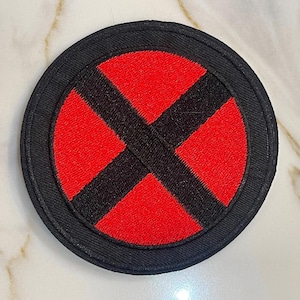 X-Men Red X Logo 3.5&quot; Wide Embroidered Patch